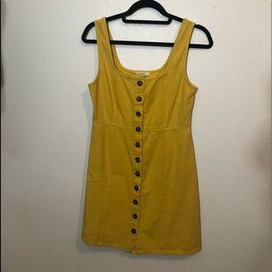 Yellow corduroy dress